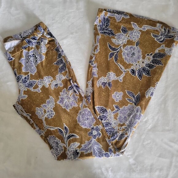 Free People Gold and Tan Flare Pants - Picture 5 of 8